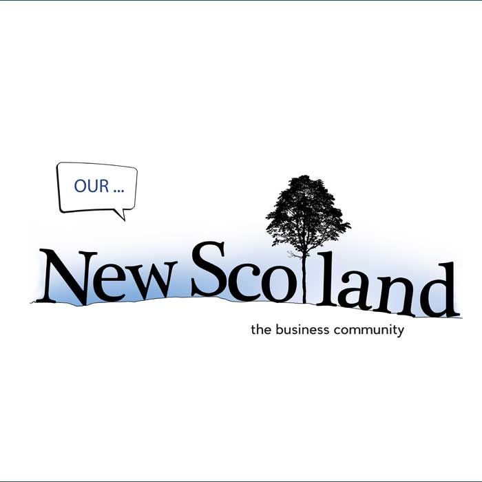 This is the "our New Scotland" business community group logo as designed by Shufelt Group a prour member of NSBC